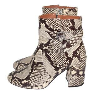 Coach Elisa Bootie Snake Print Leather Size 9 Booties